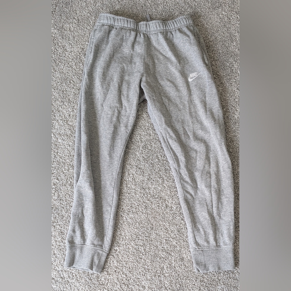 Nike, Light Gray, Logo Joggers - Men's Size Small